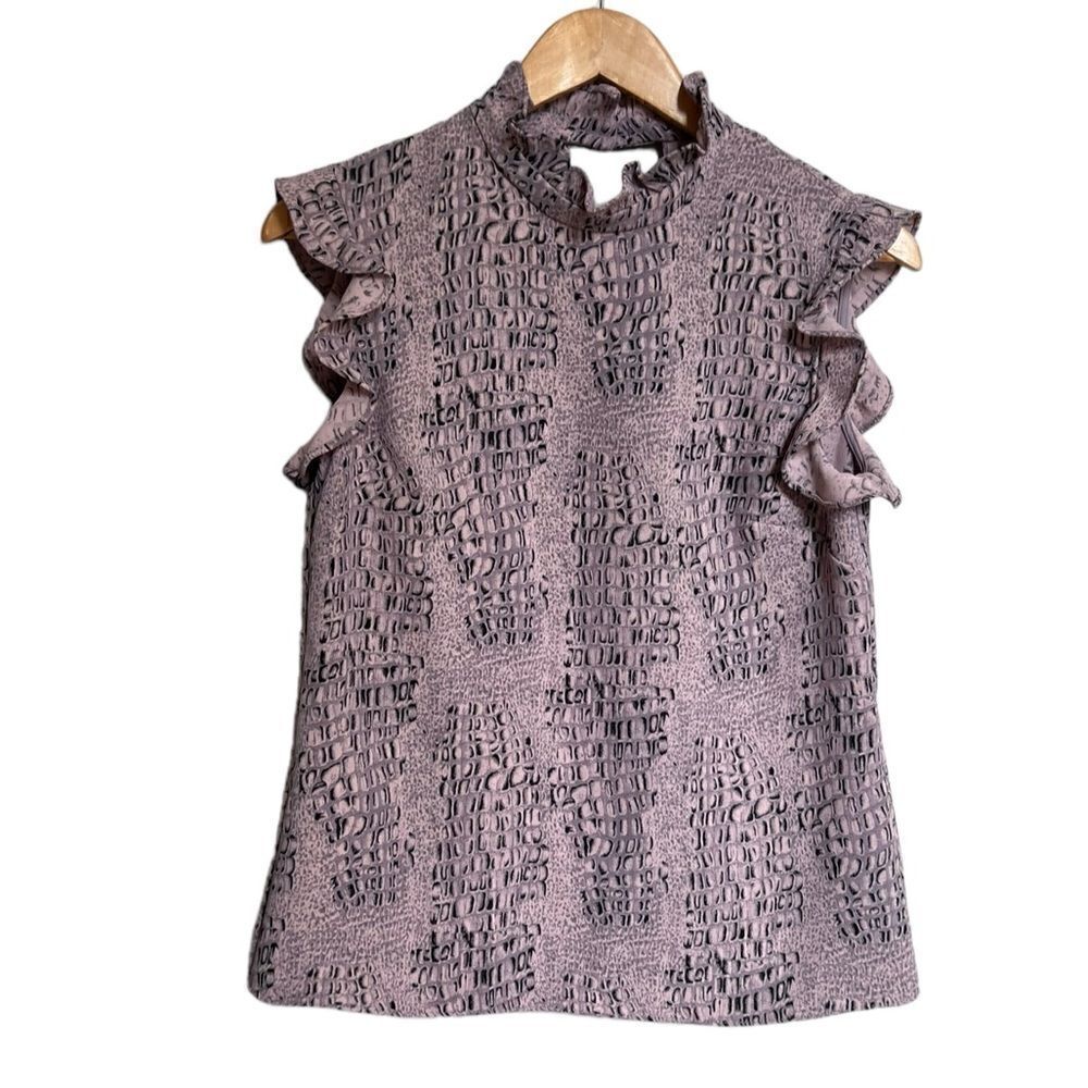 Alice & Trixie by Angela George Snakeskin Blouse Size XS
